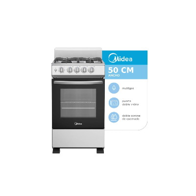 Cocina Multigas 50 cm gris  Midea