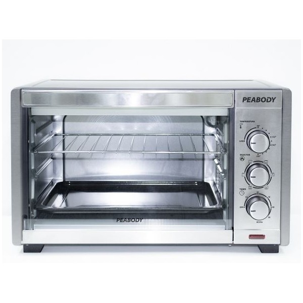 HORNO ELECTRICO PEABODY INOX 20% OFF TARJETA ULTRA 18 CUOTAS SIN INTERES