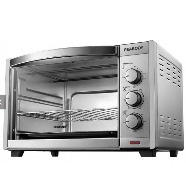 HORNO ELECTRICO PEABODY INOX 20% OFF TARJETA ULTRA 18 CUOTAS SIN INTERES
