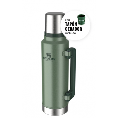 Termo clásico 1,4l asa plegable verde