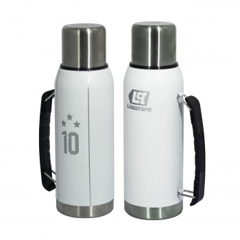 Termo inox 1lt blanco 3...