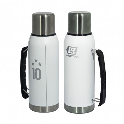 Termo inox 1lt blanco 3 estrellas Lusqtoff