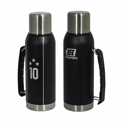 Termo inox 1lt negro 3 estrellas Lusqtoff