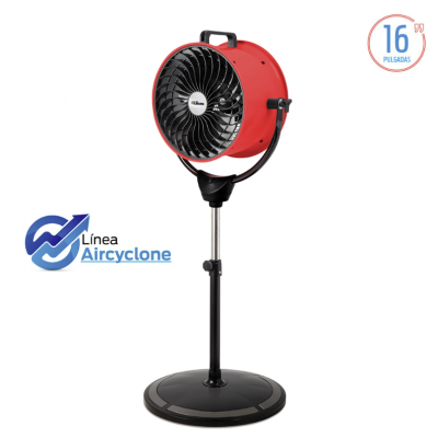 Ventilador de pie rojo reclinable Liliana