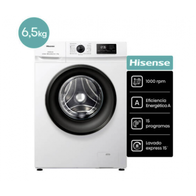 Lavarropas autom. frontal 6,5kg  Hisense