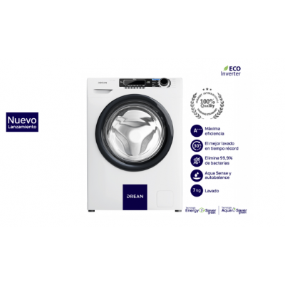 Lavarropas Frontal Ecoinverter 7 Kg blanco Drean