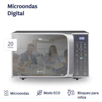 Microondas  23L silver BGH