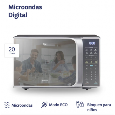 Microondas  23L silver BGH