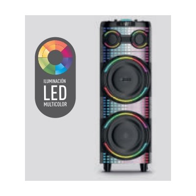 Bafle potenciado woofer 2x12 mic Monster 12 Ken Brown