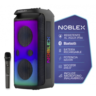 Sistema de audio 5.200w doble woofer Noblex