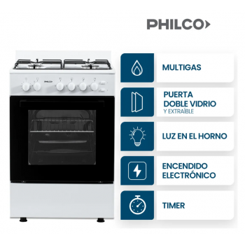 Cocina a gas 56cm blanca...