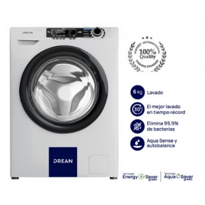 Lavarropas Frontal 6 Kg inverter blanco Drean